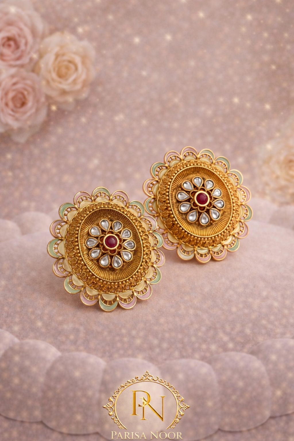 Lozain Meenakari Statement Ring