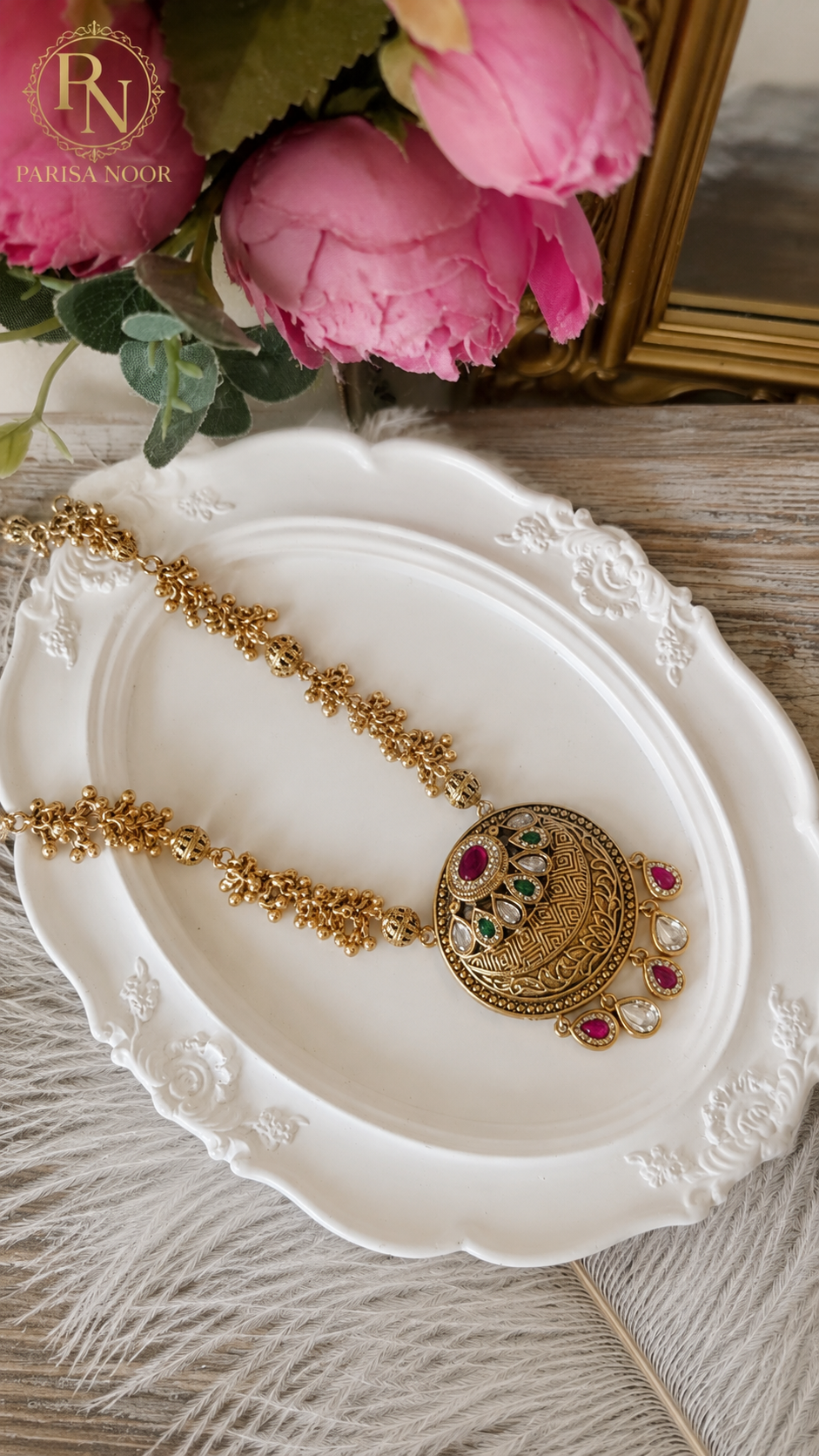 Varnika Kashmiri Heritage Long Necklace Set