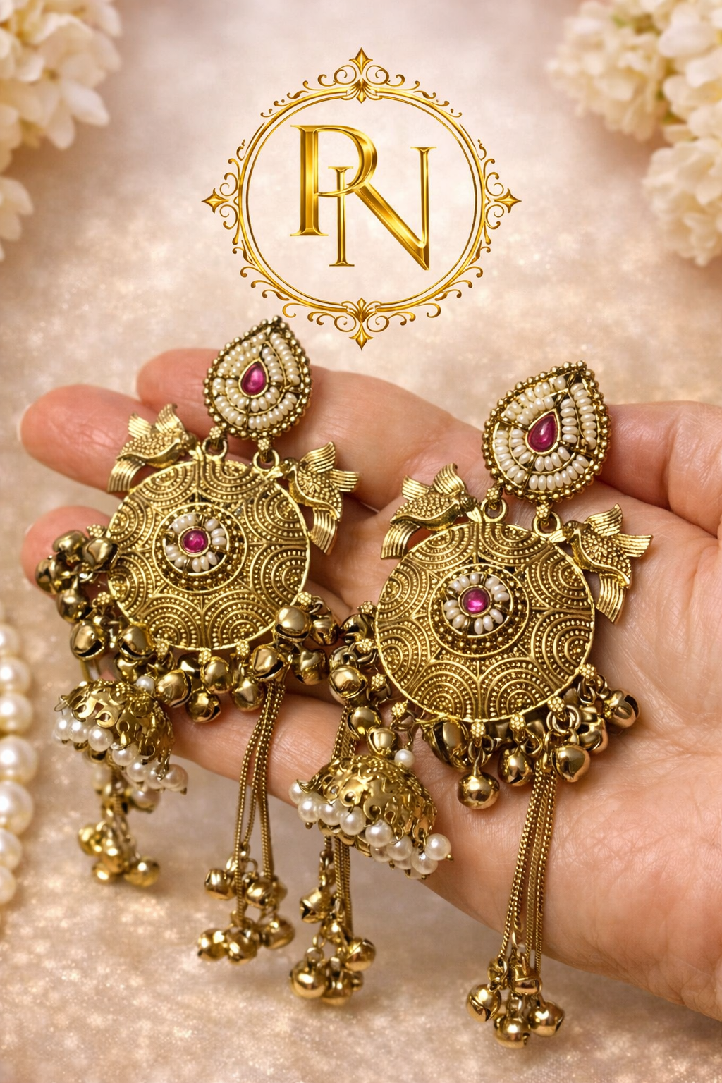 Sultana Royal Kashmiri Jhumki Earrings