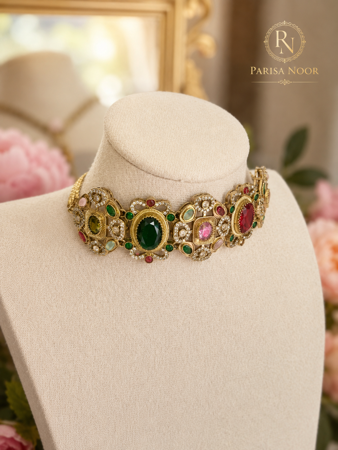 Indira Designer Multi Choker Set