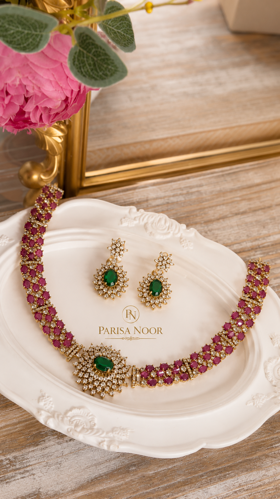 Arezoo Moissanite Luxury Necklace Set