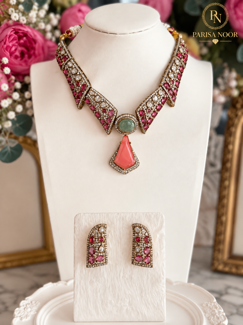 Veloura Premium Designer Moissanite Necklace Set