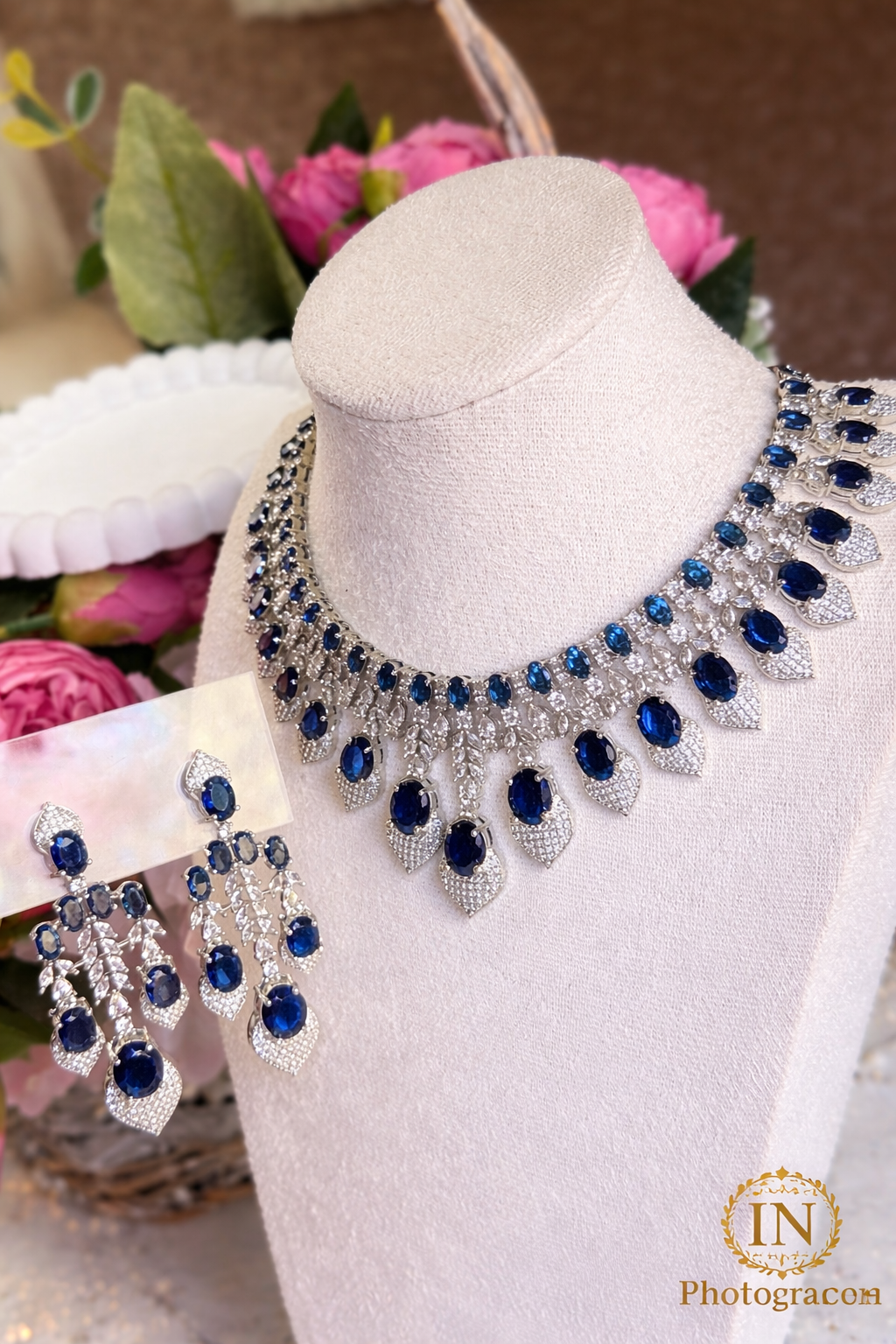Midnight Sapphire Royal Blue Necklace Set