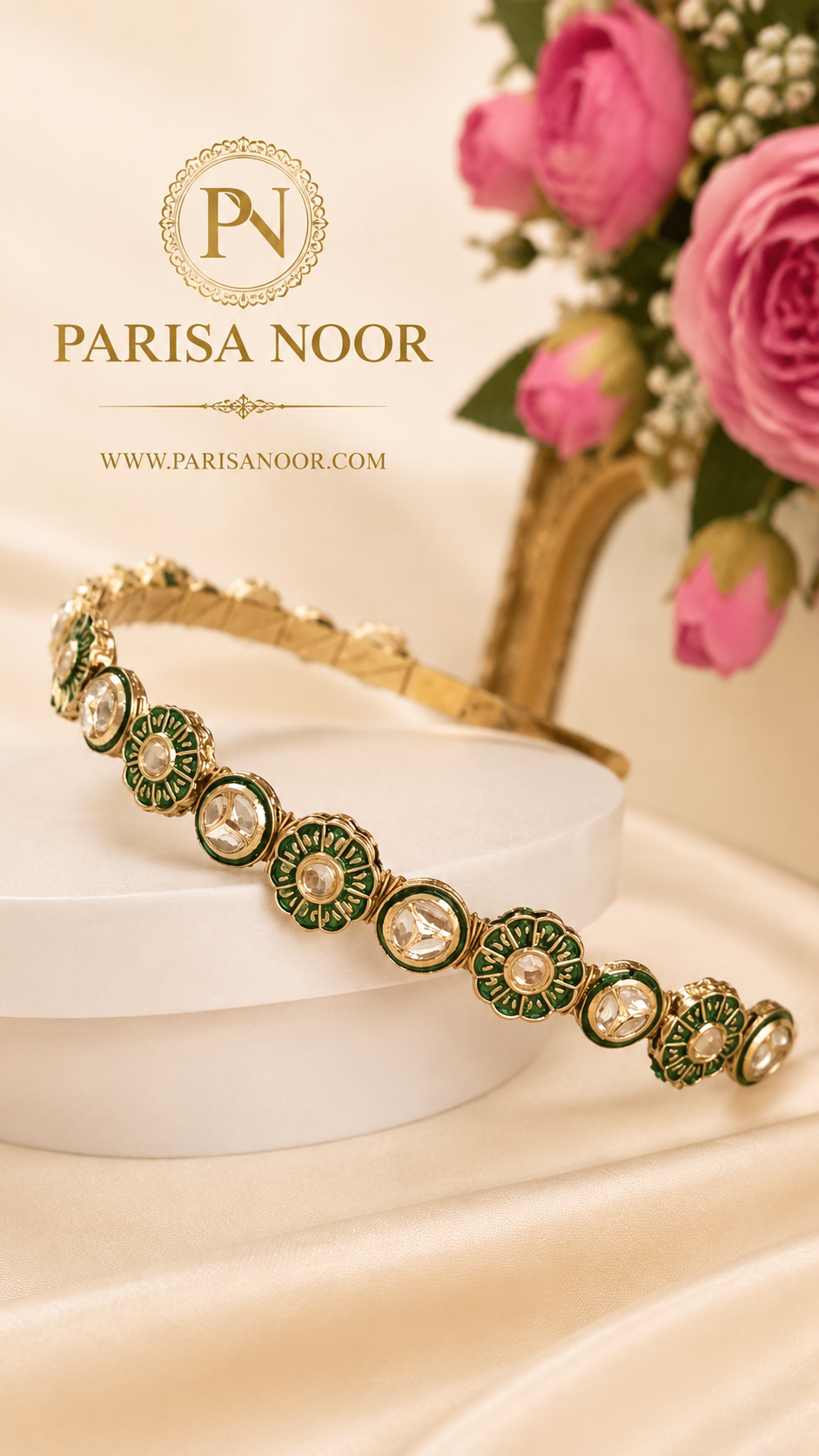Reenu Kundan Meenakari Sheeshphool Ethnic Headband