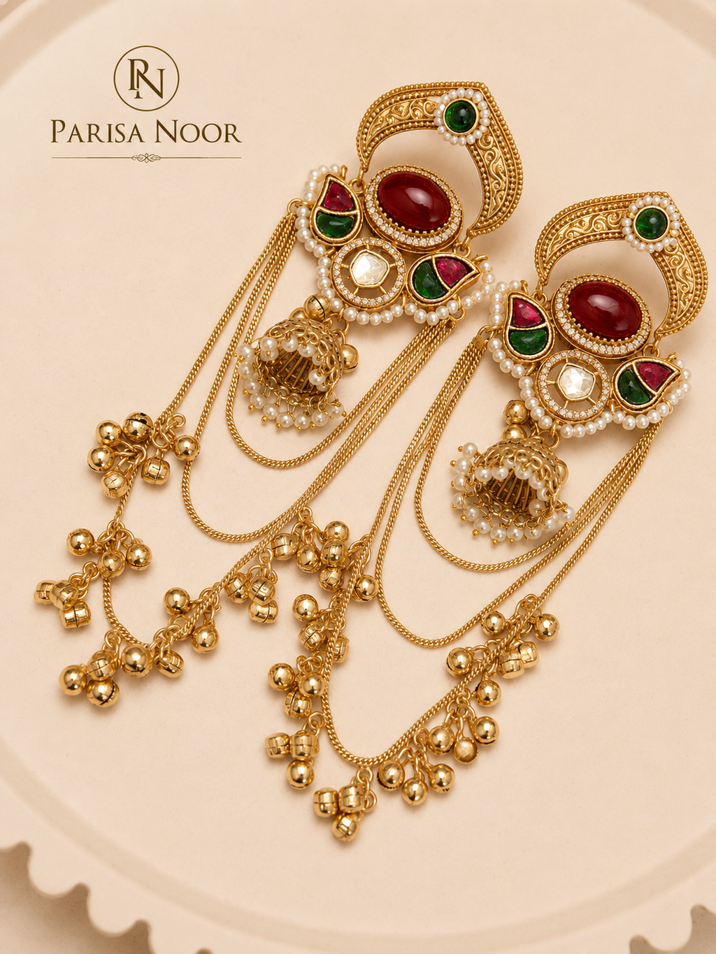 Rameesha Luxury Kashmiri Jhumka Earrings