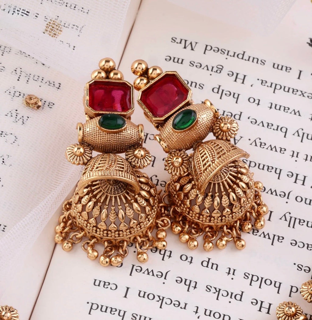 Meher Premium Heritage Necklace Set with Jhumki Earring