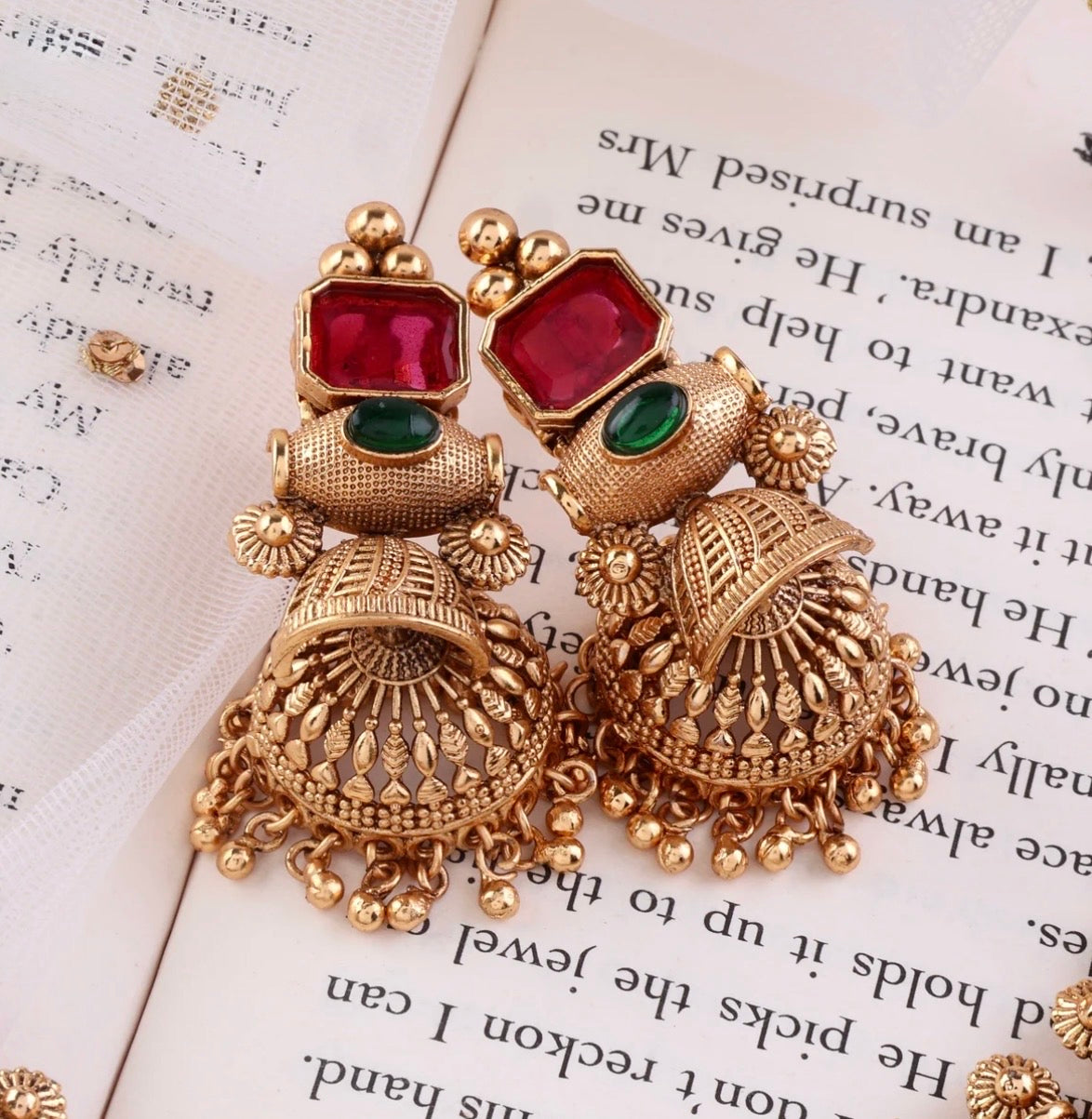 Meher Premium Heritage Necklace Set with Jhumki Earring