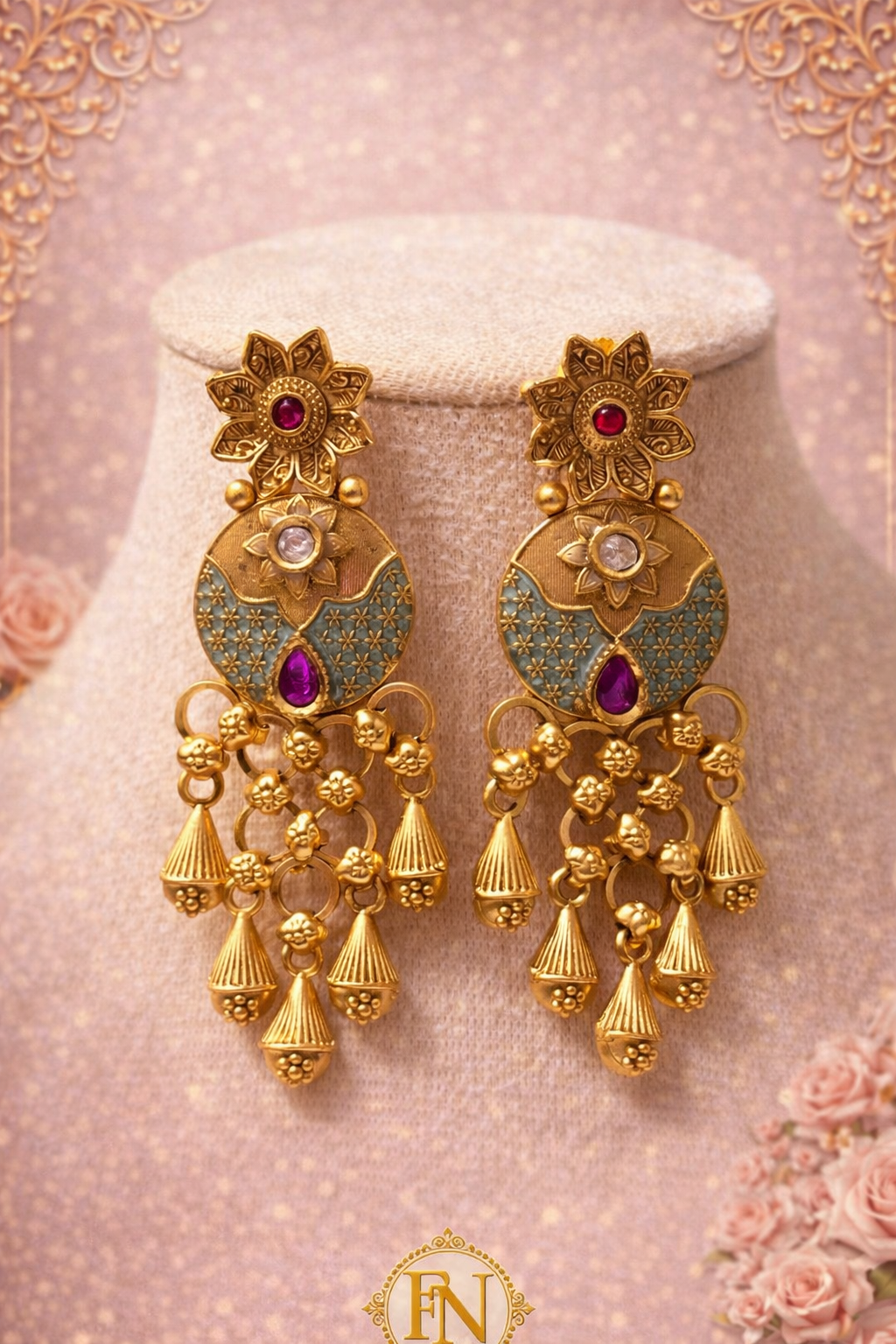 Noor Mahal Heritage Meenakari Necklace set