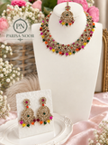 Rangmahal Multicolour Royal Kundan Necklace Set