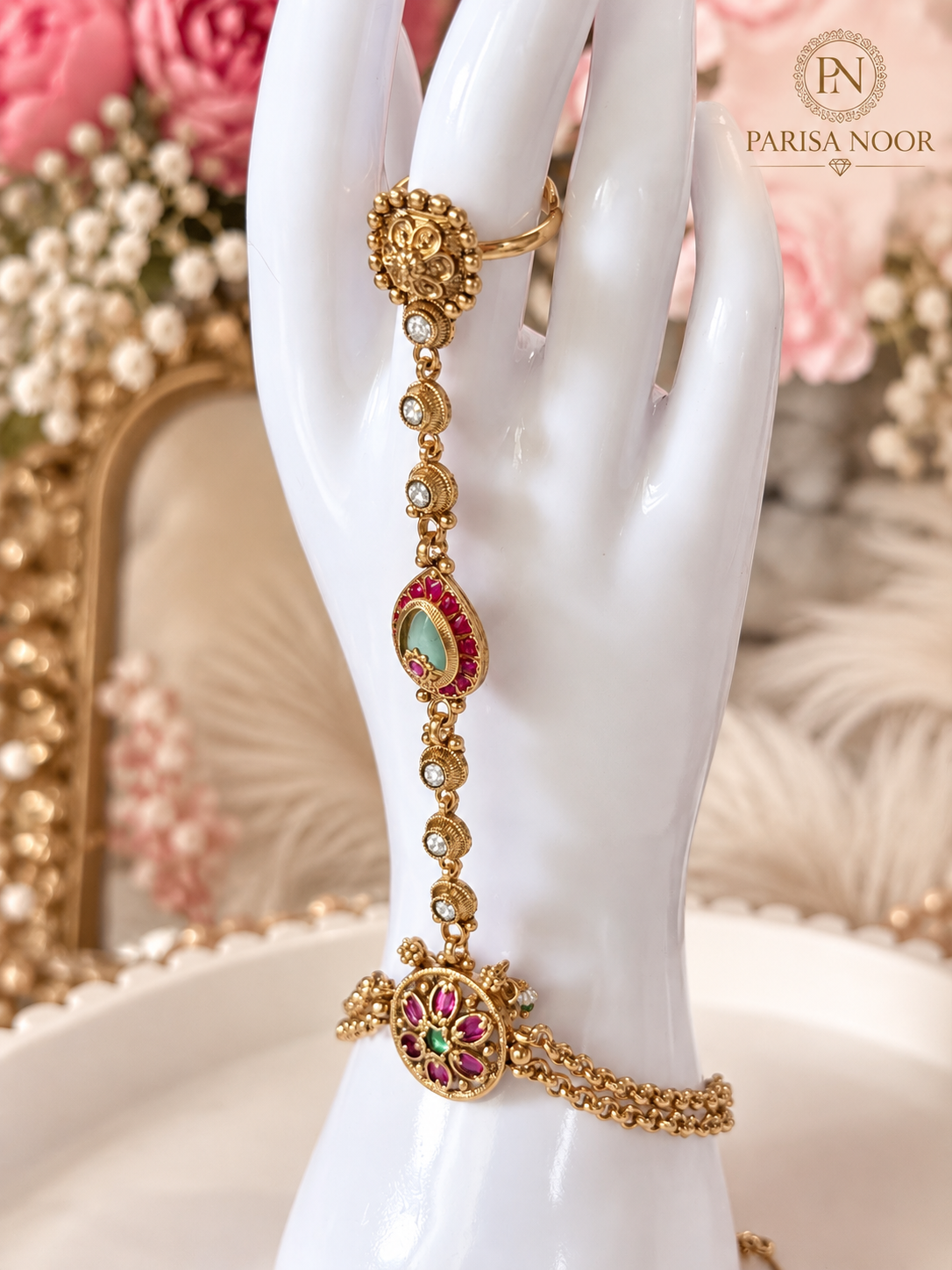 Ishvani Heritage Kundan Hand Harness