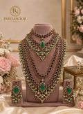 Yukta Victorian Layered Bridal Necklace Set ( Pre-Order )