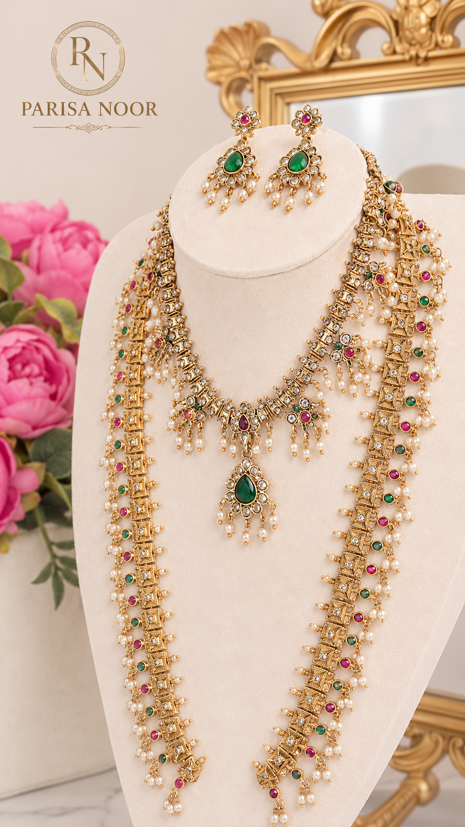 Rashmika Bollywood Bridal two layer Heritage Jewellery Set