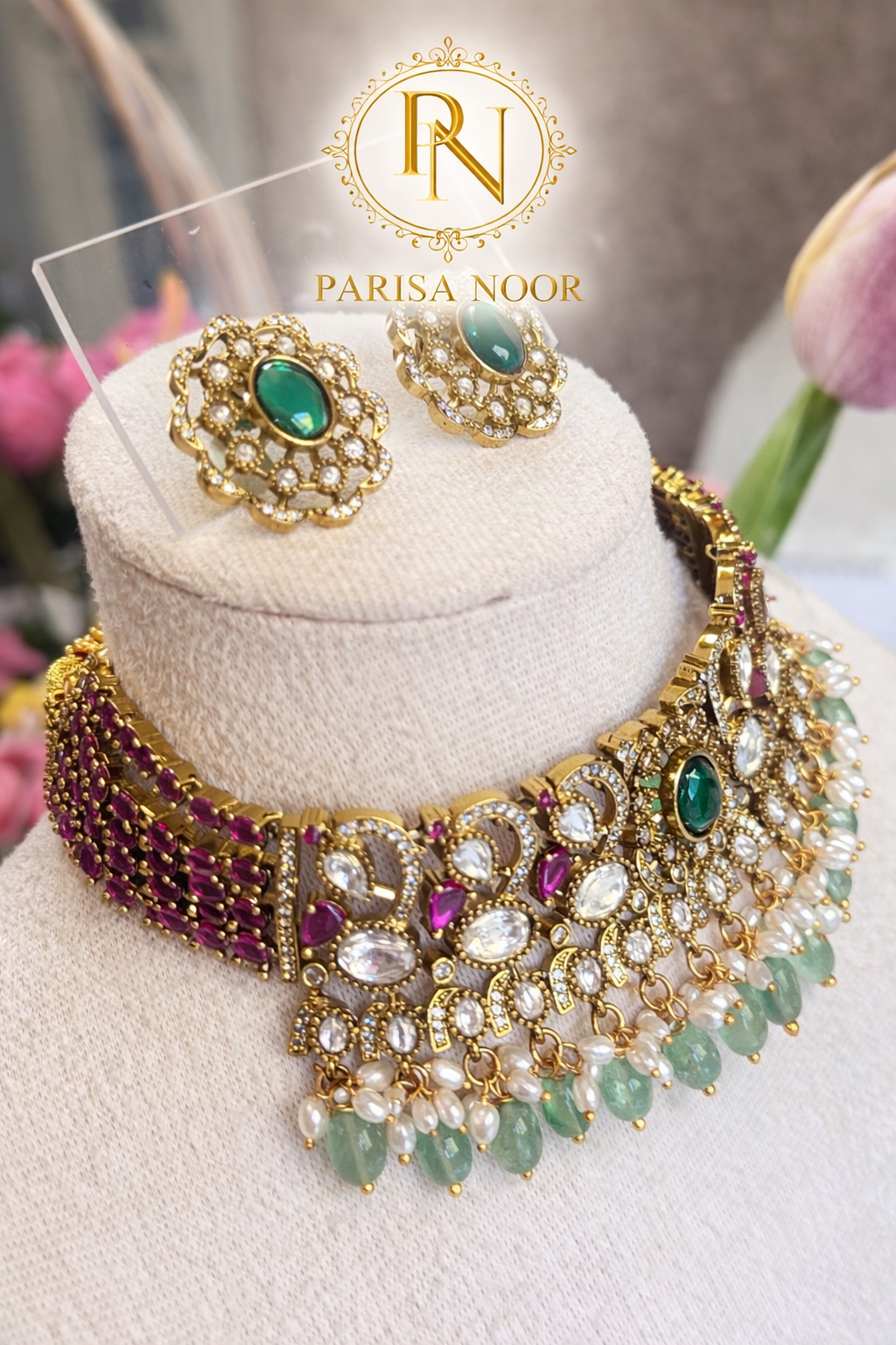 Nina Victorian Choker Premium Necklace Set