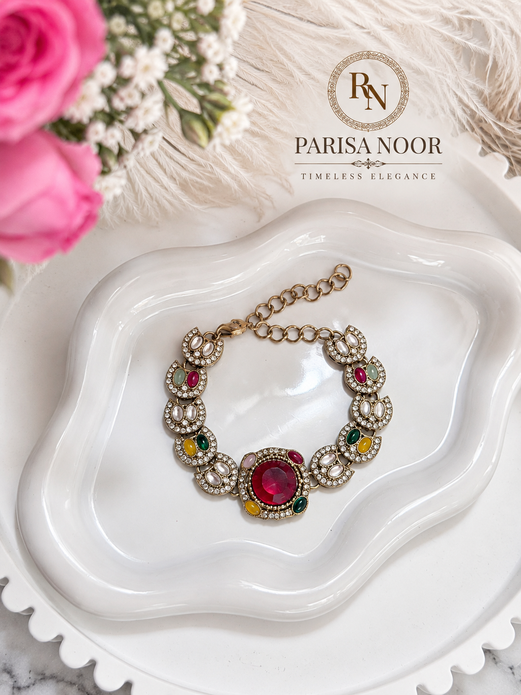 Zivara Indo-Western Kundan Bracelet