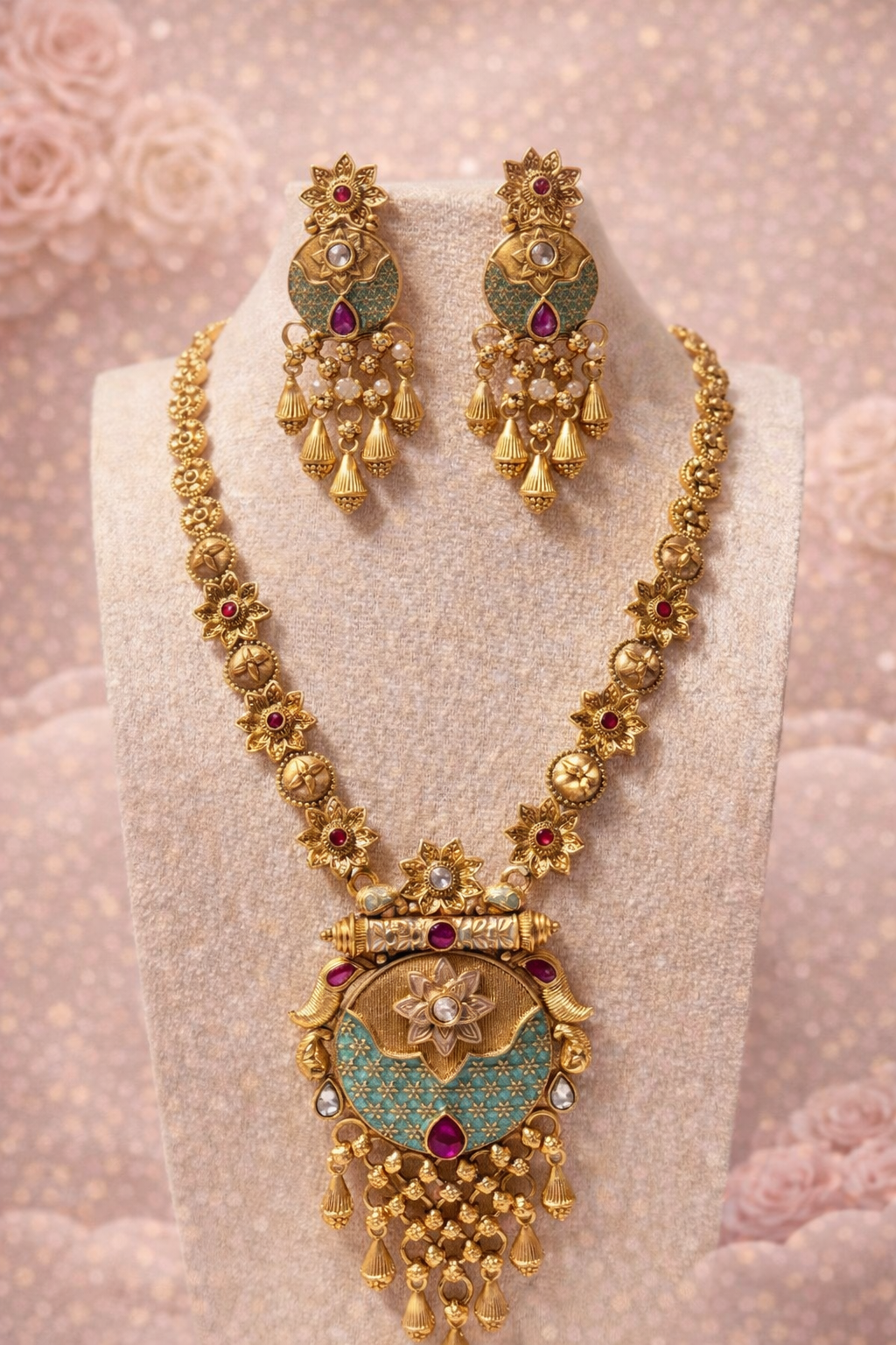 Noor Mahal Heritage Meenakari Necklace set