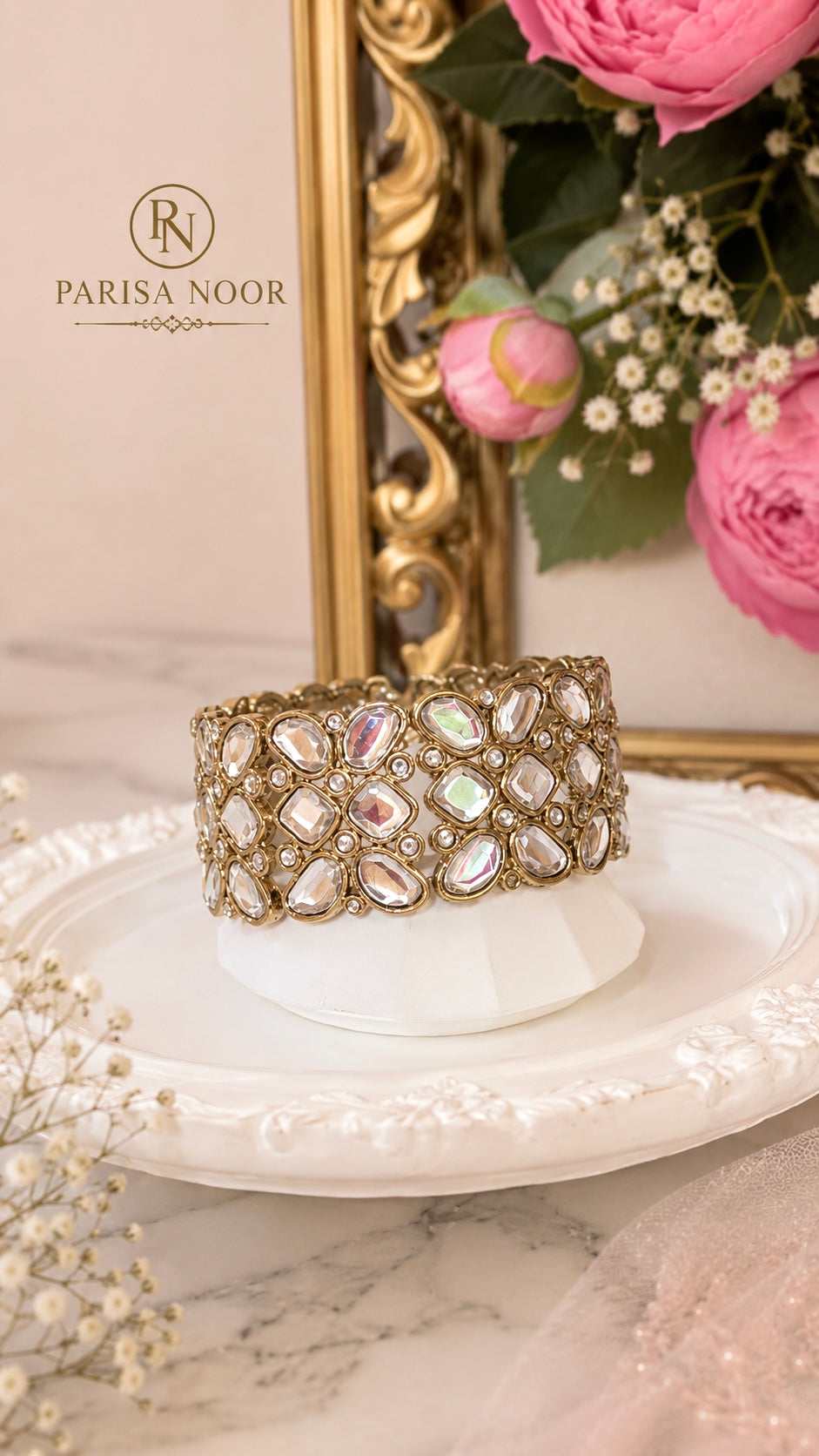 Lamia Polki Kada Bangle Openable