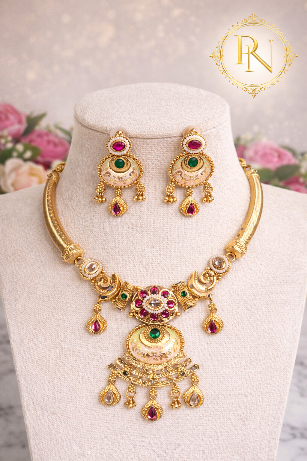 Orina Heritage Meenakari Necklace Set