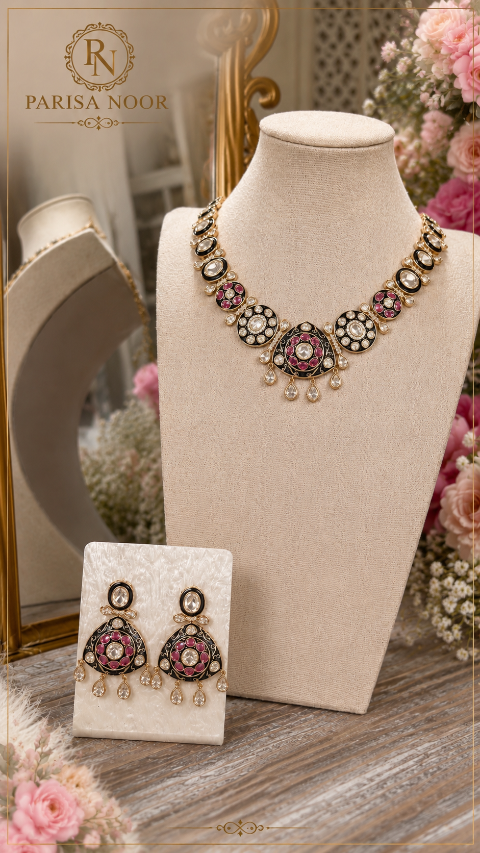 Nayra Premium Moissanite Heritage Necklace Set