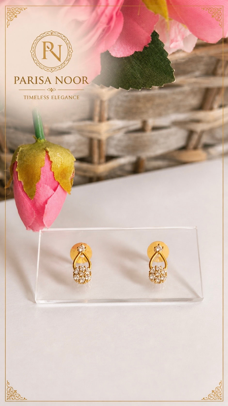 Elara Flower Diamond Necklace Set