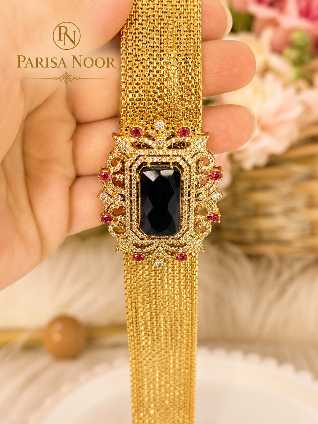 Nayzara Royal Sapphire Designer Choker Set