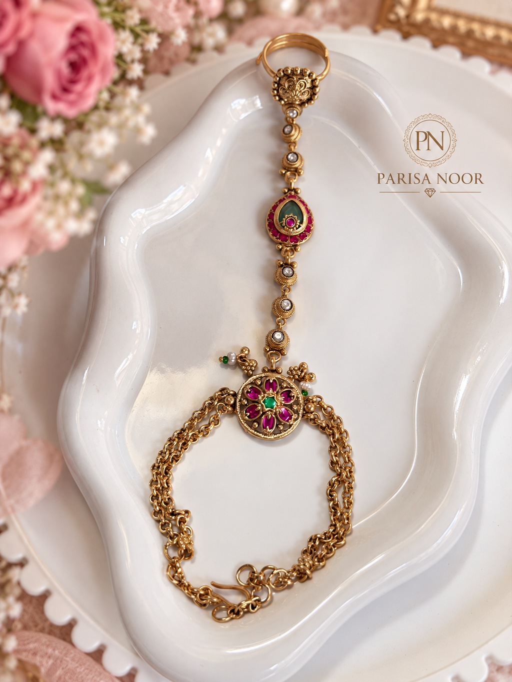 Ishvani Heritage Kundan Hand Harness