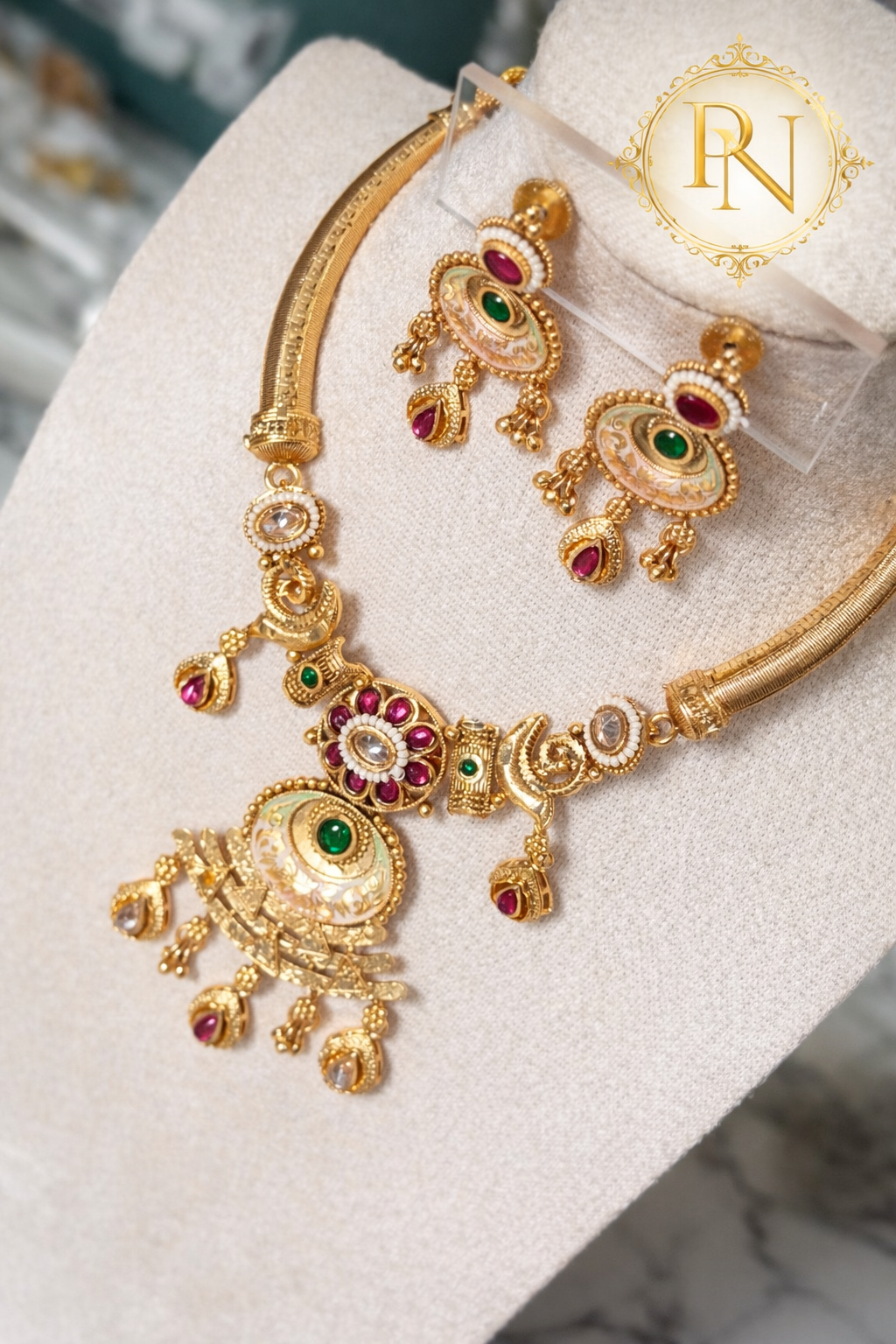 Orina Heritage Meenakari Necklace Set