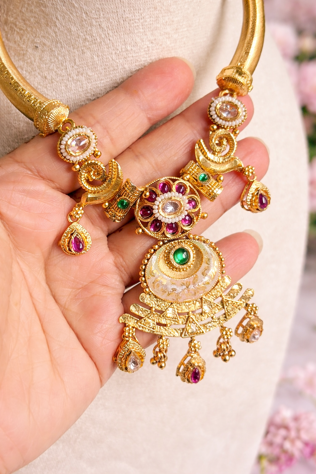 Orina Heritage Meenakari Necklace Set