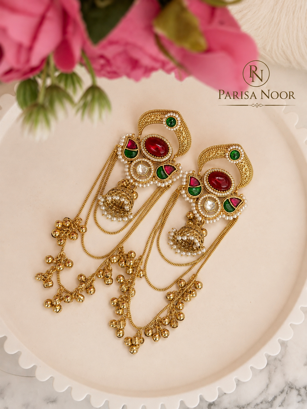 Rameesha Luxury Kashmiri Jhumka Earrings