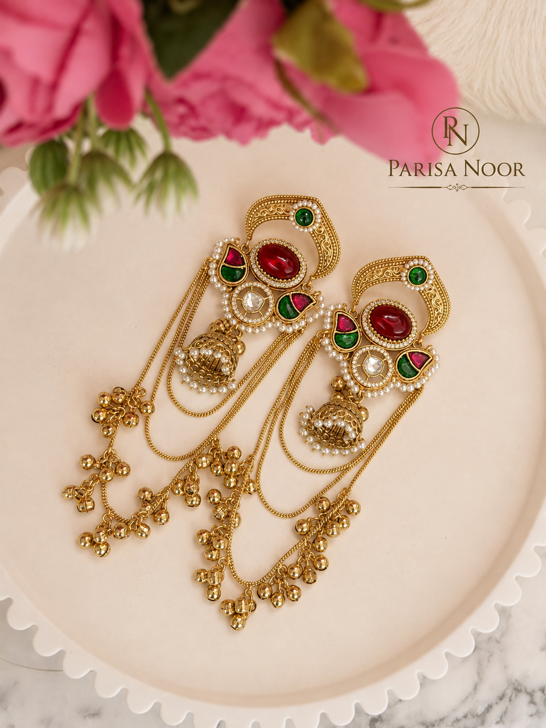 Rameesha Luxury Kashmiri Jhumka Earrings