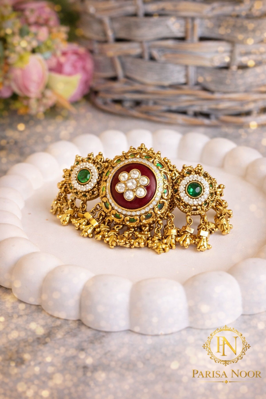 Hemani Heritage Double Ghungru Ring