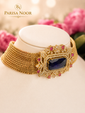 Nayzara Royal Sapphire Designer Choker Set