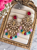 Nivara Designer Chandbali Statement Earrings