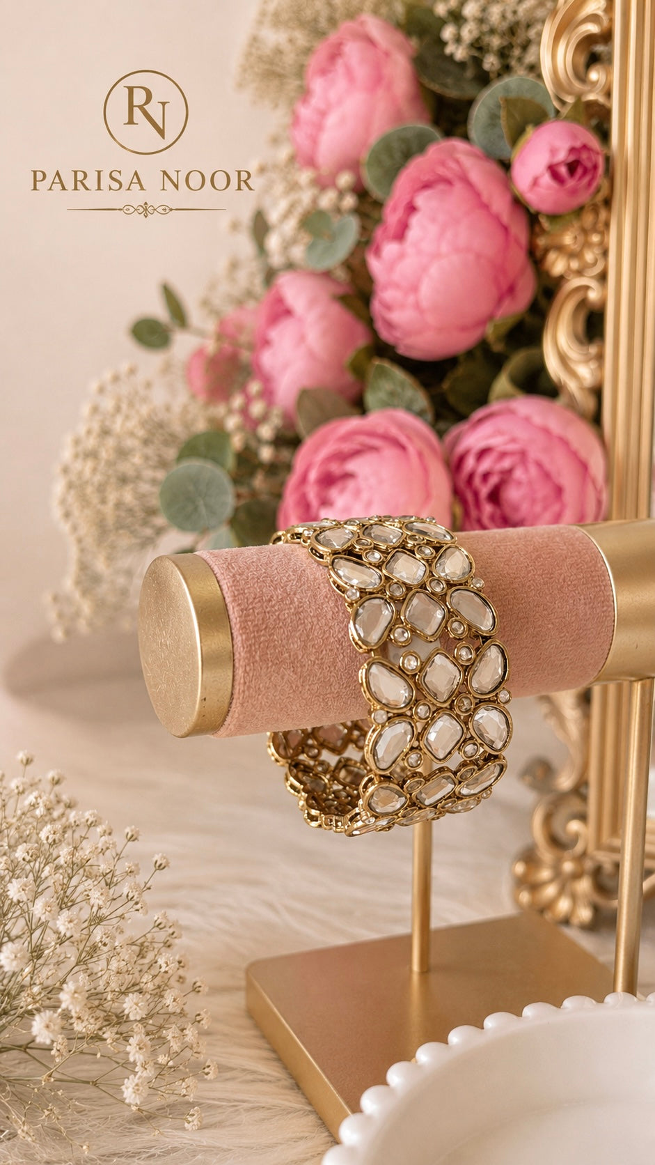 Lamia Polki Kada Bangle Openable