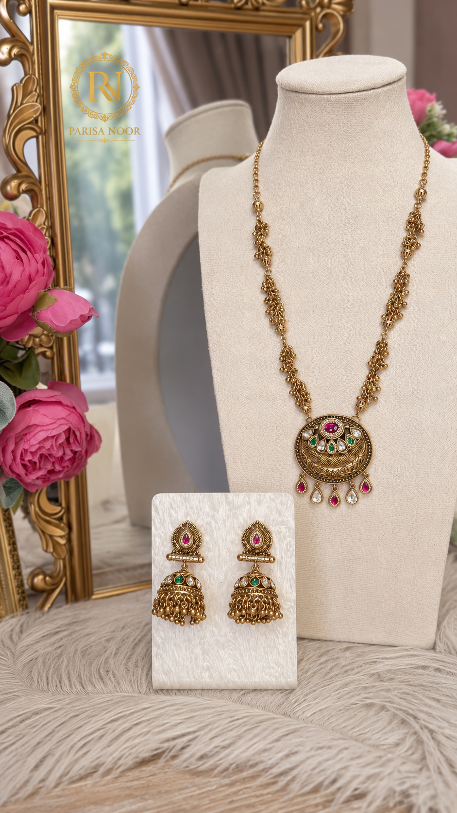 Varnika Kashmiri Heritage Long Necklace Set