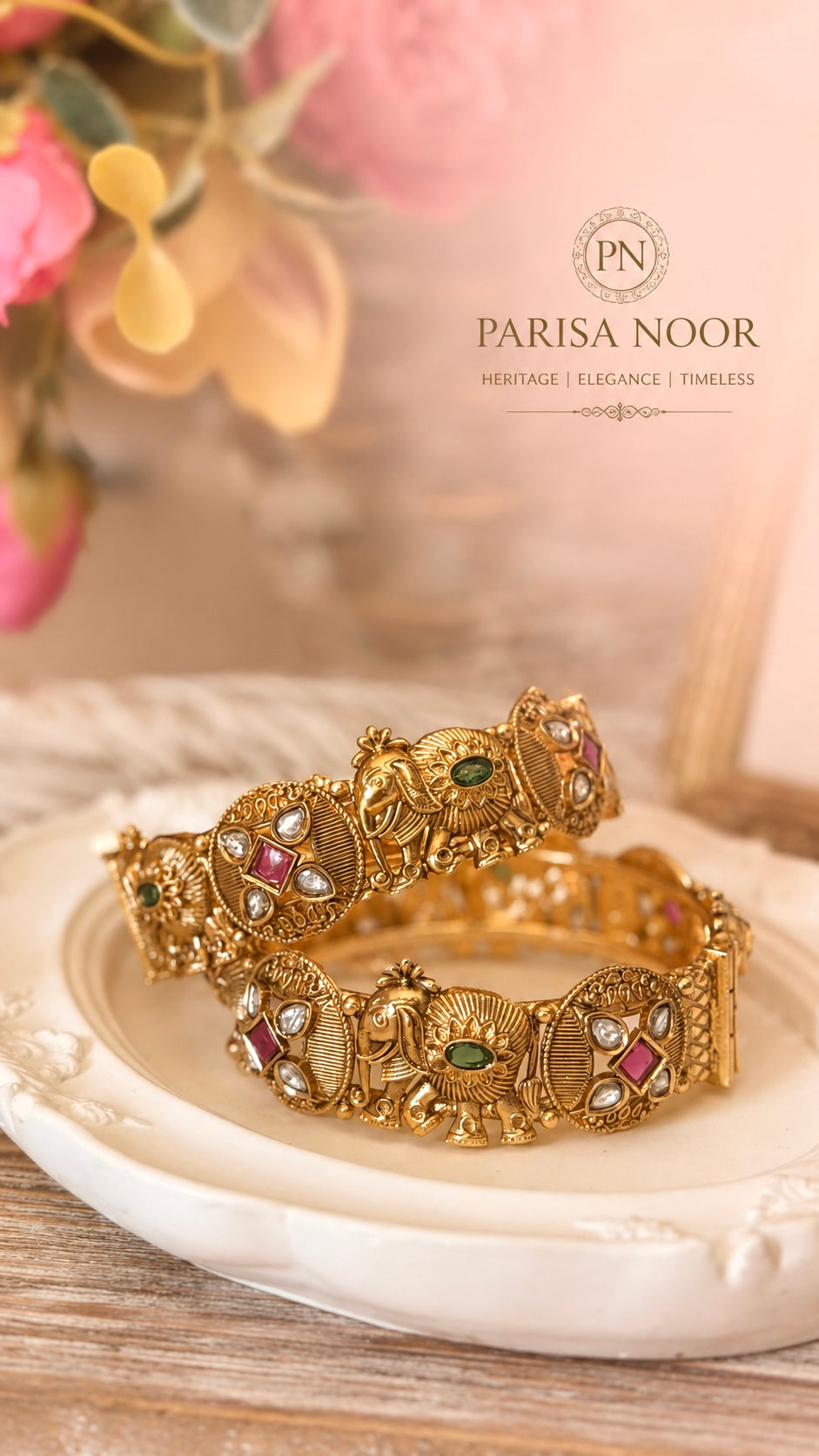 Vihana Heritage Openable Bangle Pair