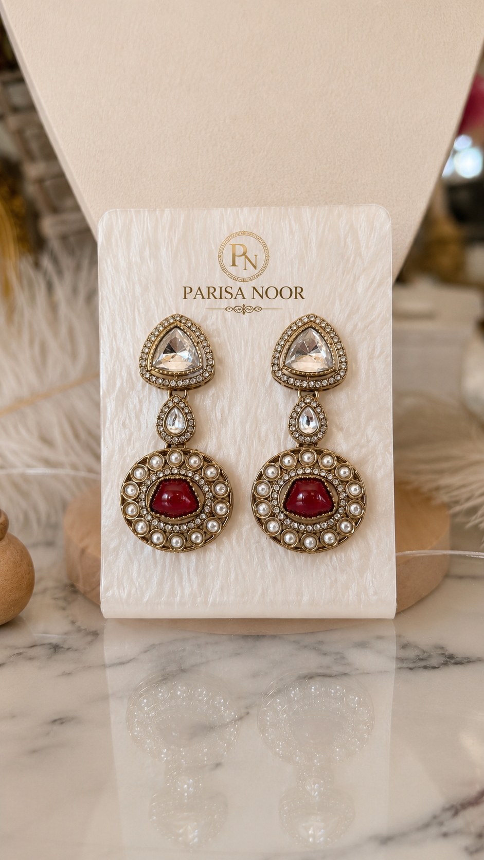 Meherun Multicolour Polki Kundan Necklace Set