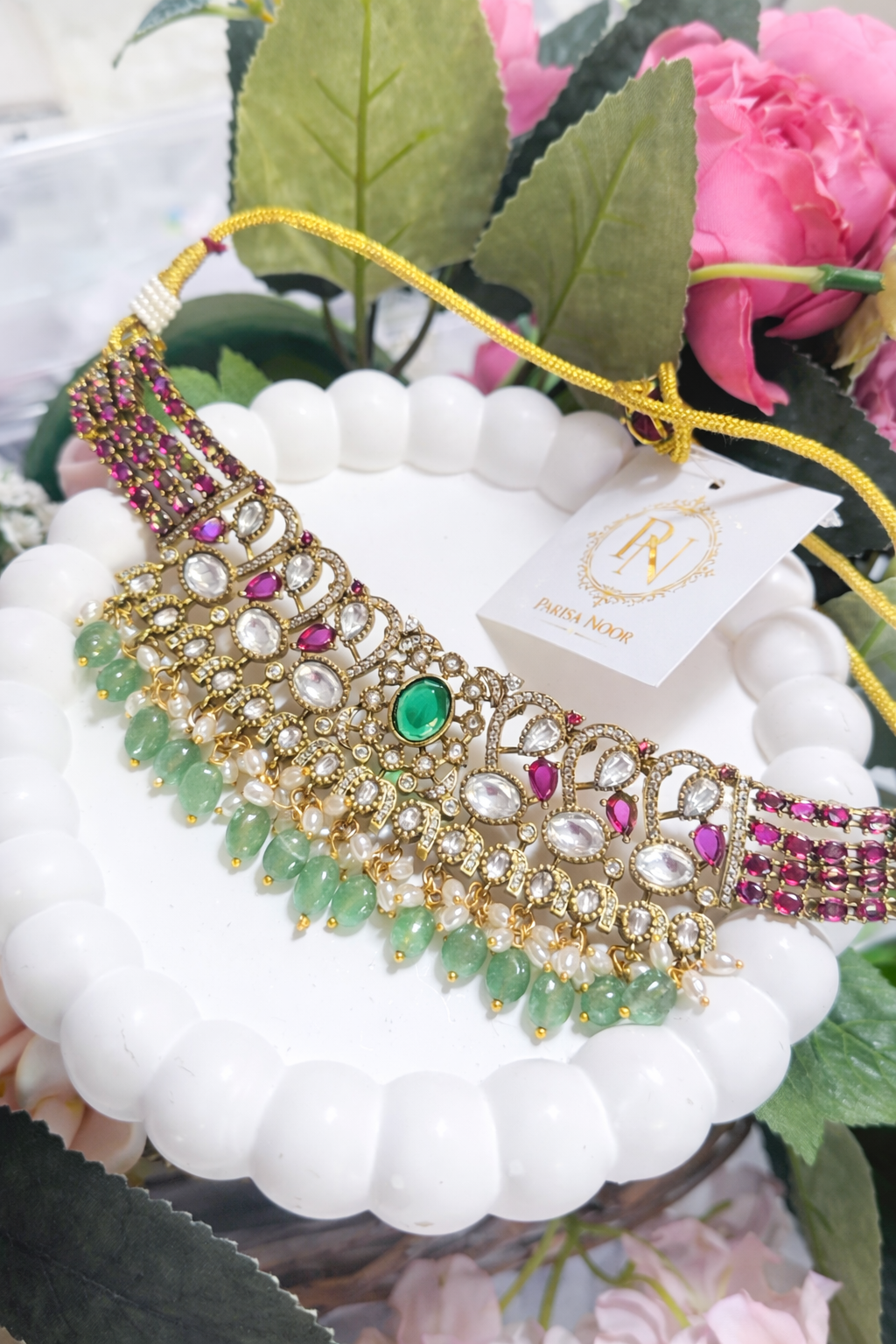 Nina Luxury two Layerd Victorian Premium Kundan Necklace
