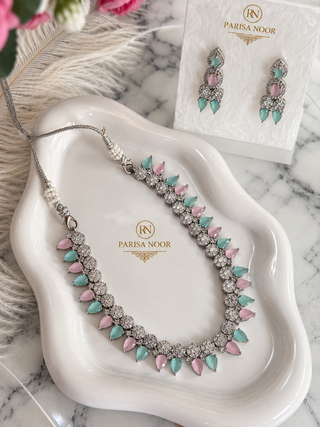 Aveline Pastel AD Necklace Set