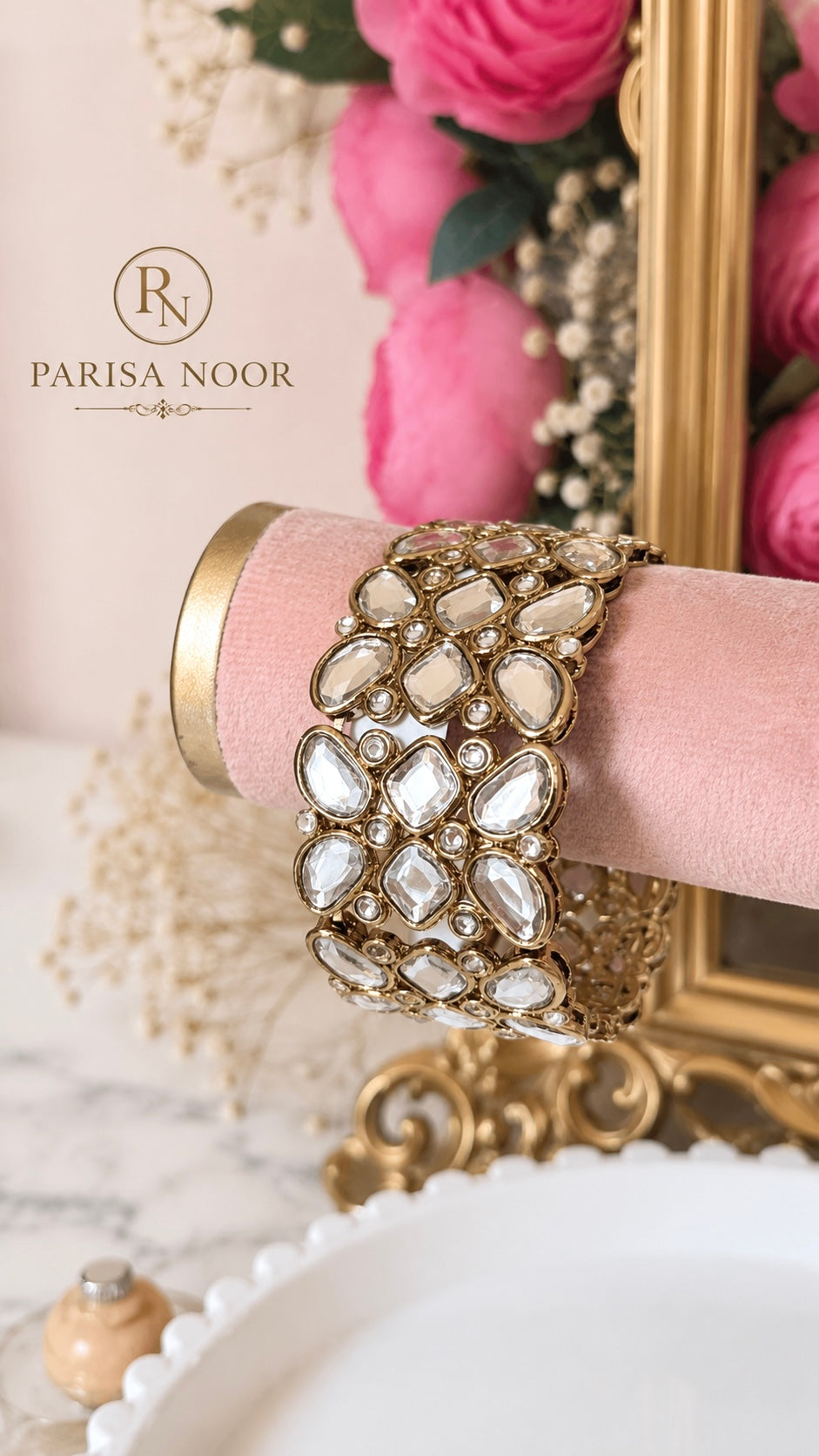 Lamia Polki Kada Bangle Openable