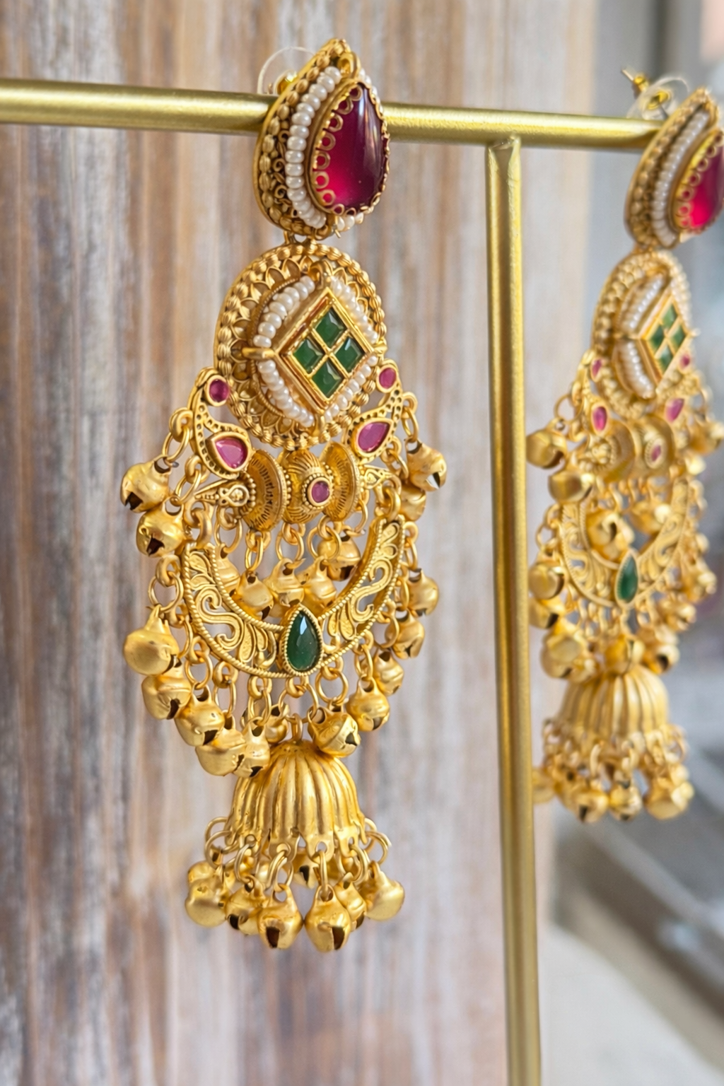 Zoya Kashmiri Ghungru Jhumka Earrings