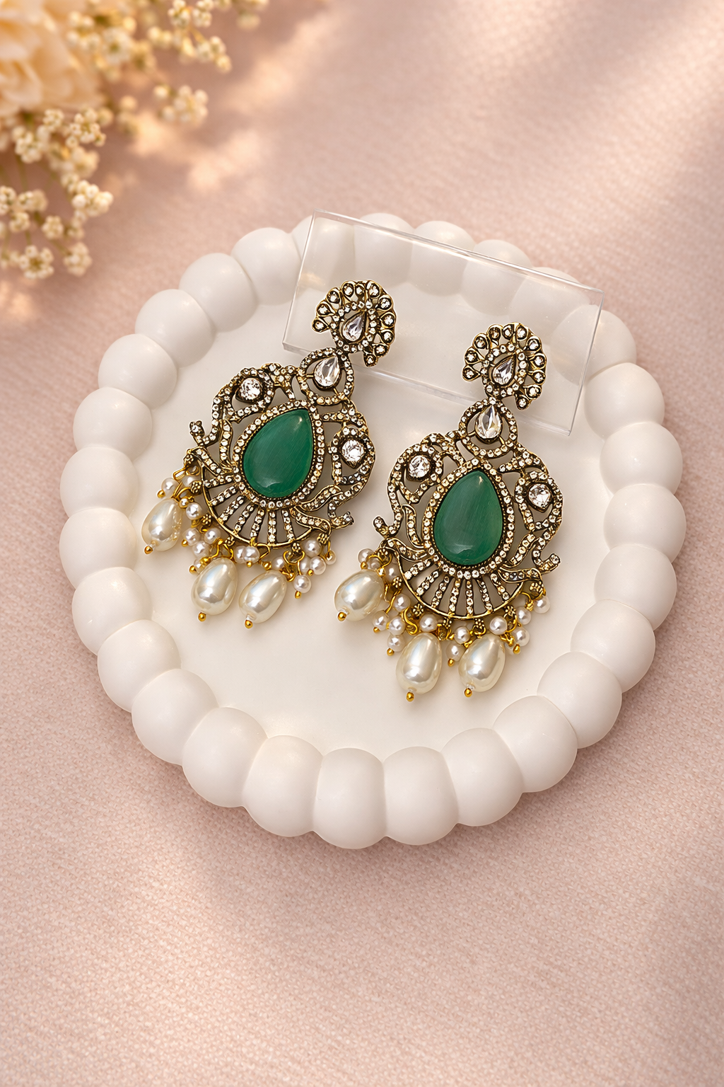 Noor Maharani Multigem Designer Necklace Set