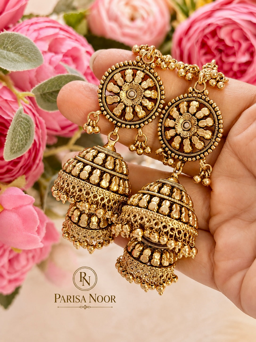 Vedika Royal Ghungru Jhumki Earrings