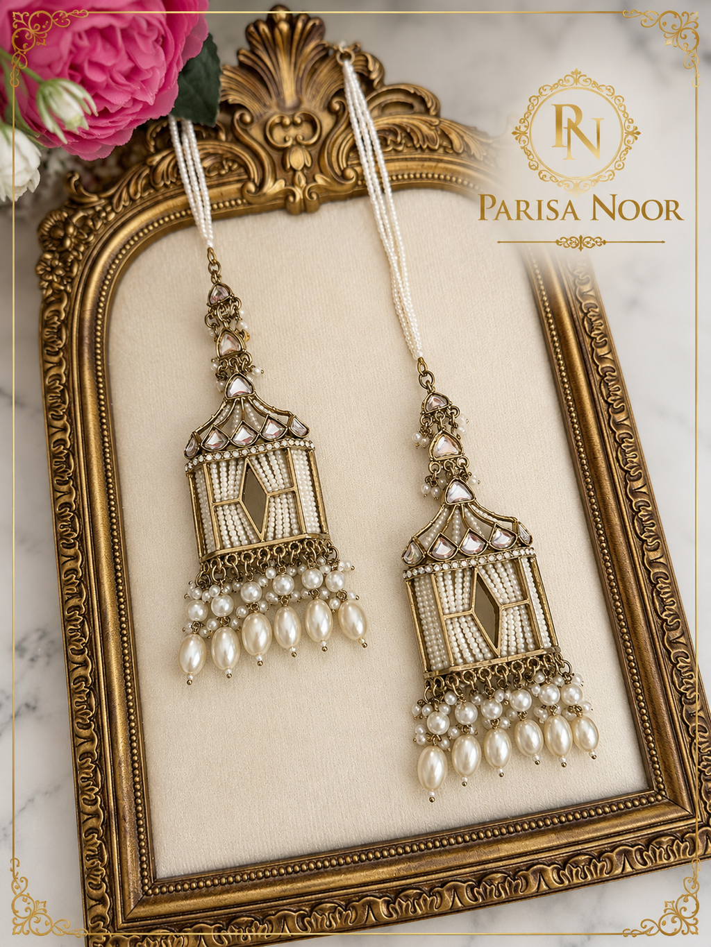 Nayara Designer Pearl Jhumki Earrings with Sahara