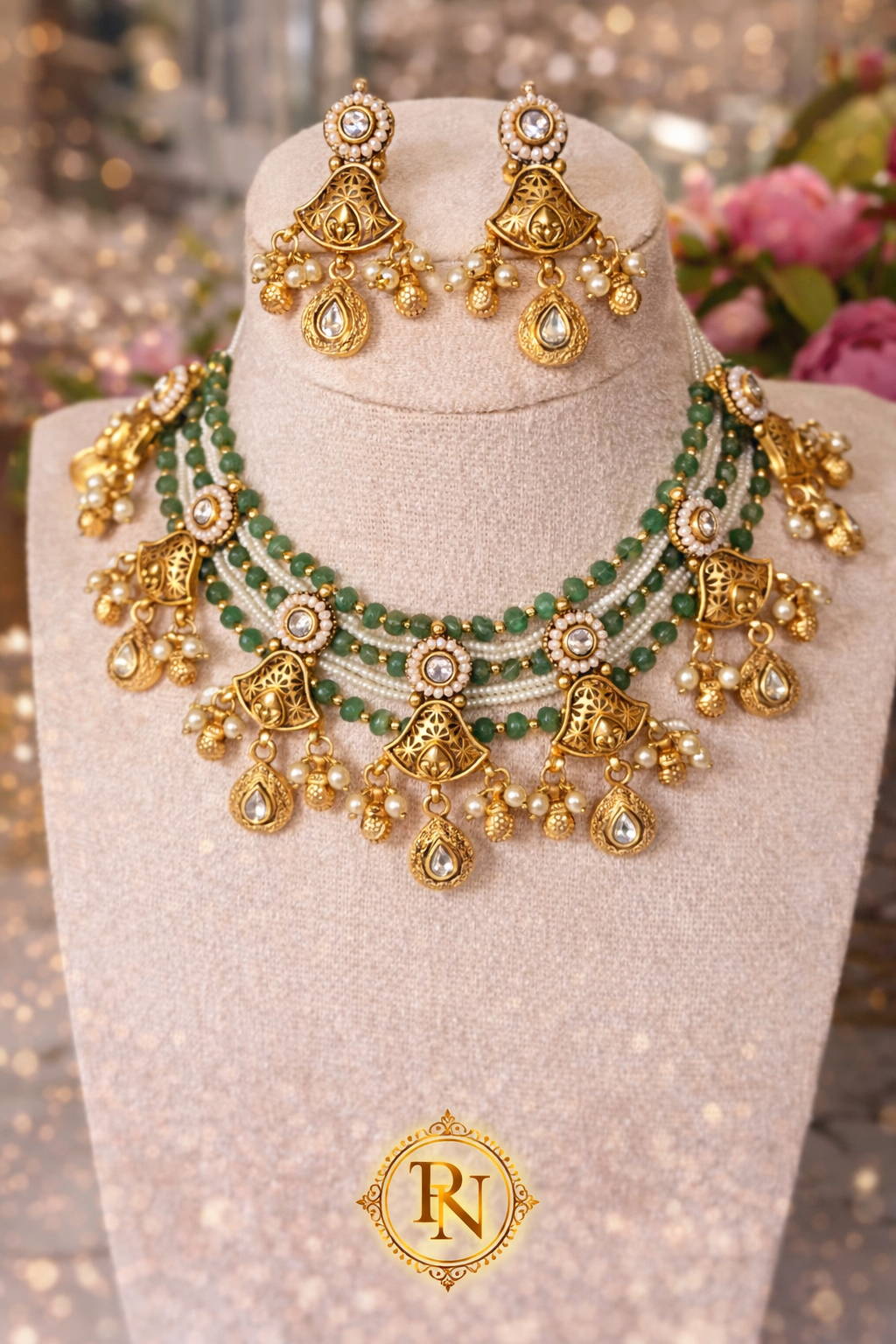 Rang Mahal Heritage Pearl Necklace Set