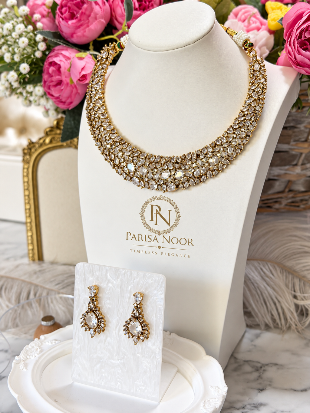Zarelle Premium Victorian AD Necklace Set