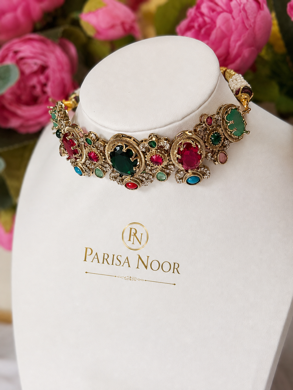 Ameera Multicolour Designer Choker Necklace Set