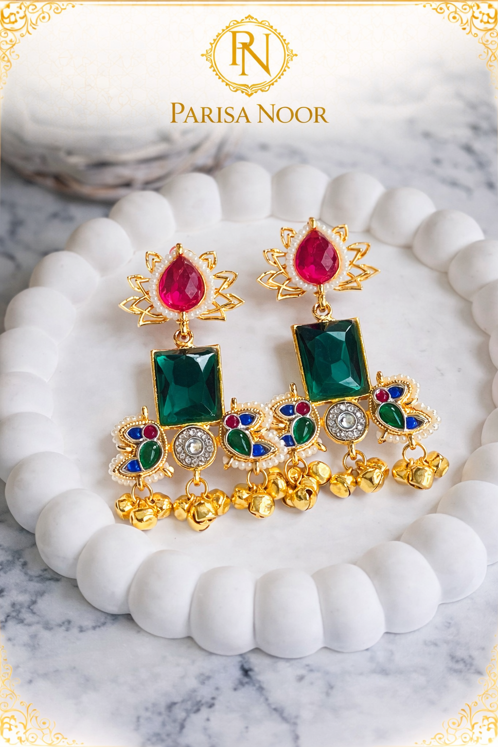Mandana Designer Brass Earrings