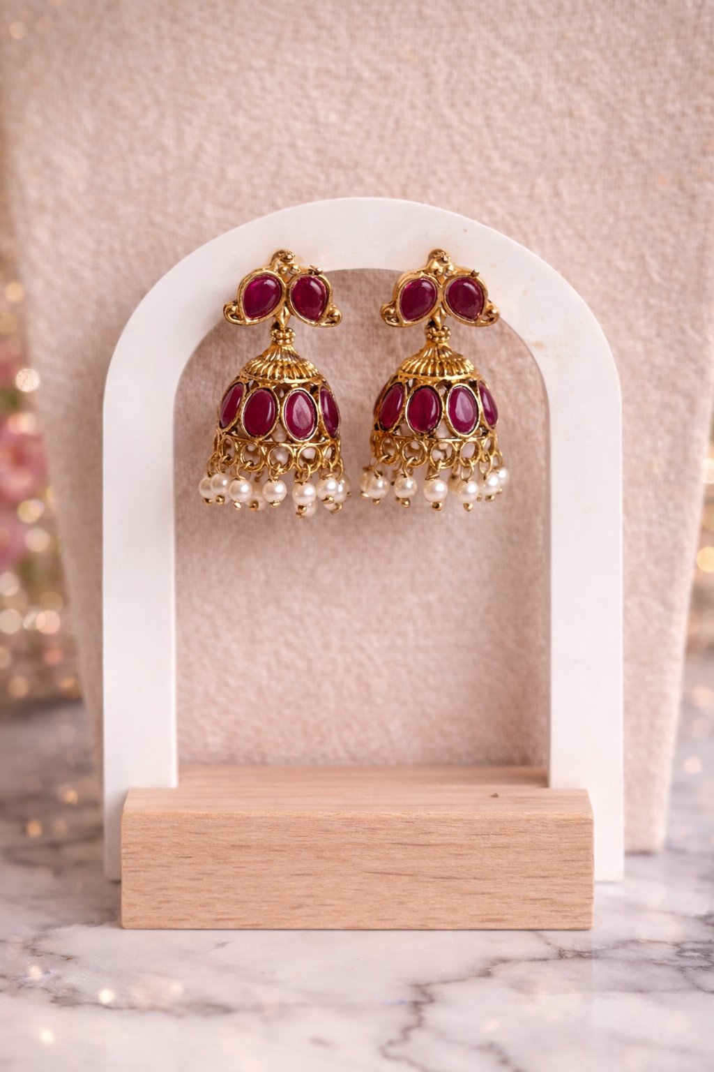 Archana Simple Kundan Necklace Set