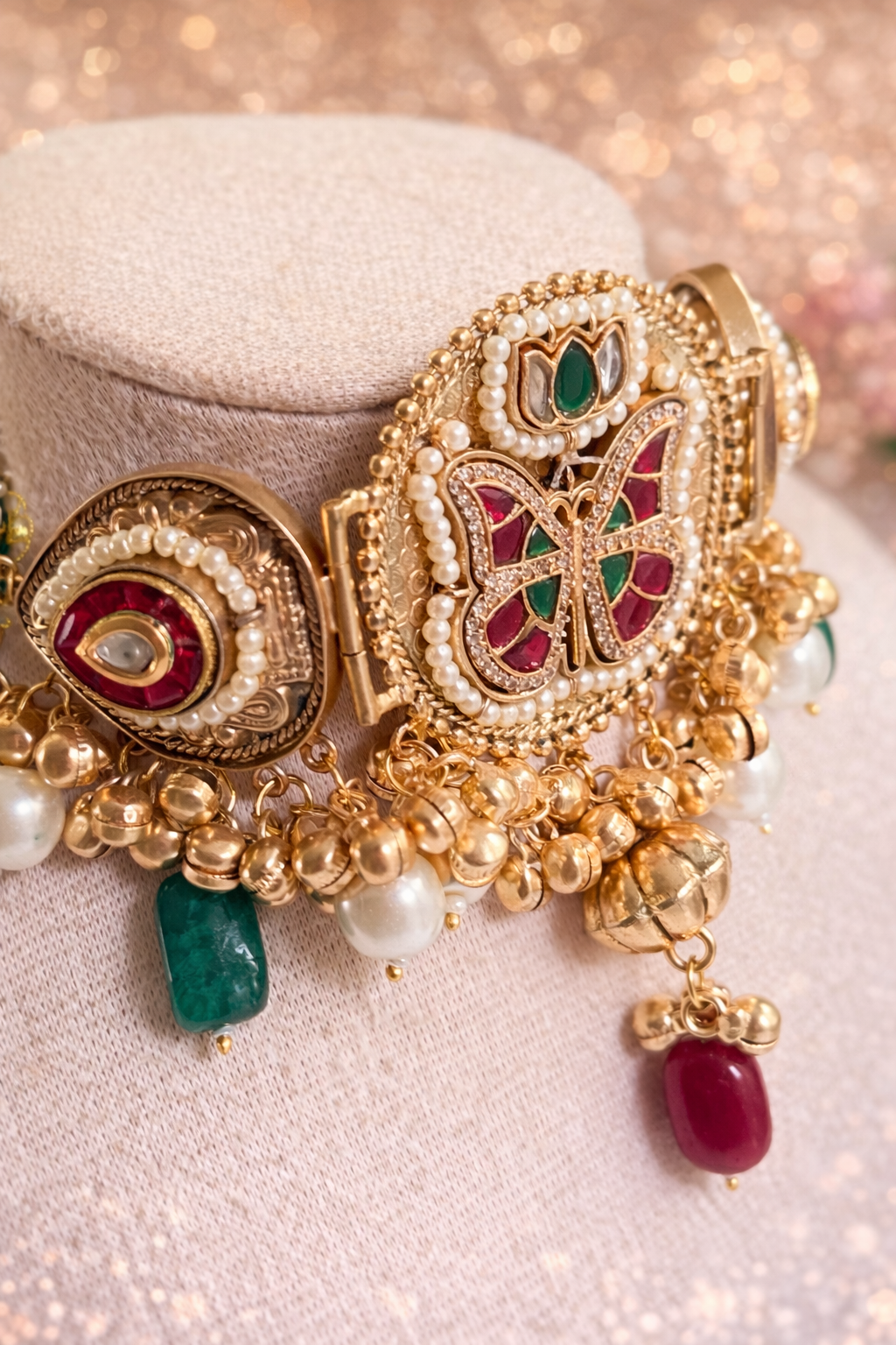Noor Butterfly Kashmiri Ghungru Choker