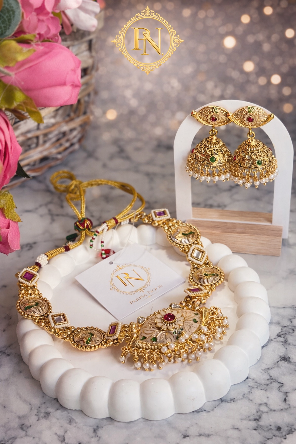 Arohi Heritage Meenakari Necklace